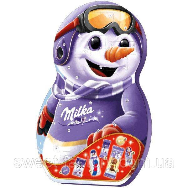 Адвенткалендар Milka Advent Calendar Сніговик 236g