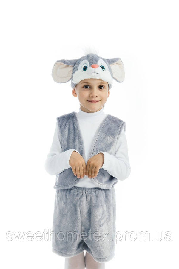 Карнавальный костюм мышонок мышка (мишеня) серый 98-122 см и прокат 200 грн - фото 2 - id-p1504079192