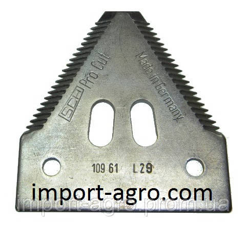 Сегмент ножа жатки John Deere, Laverda, 10961, Z52672, 10961621, Z93077, AZ47493, AZ40032.