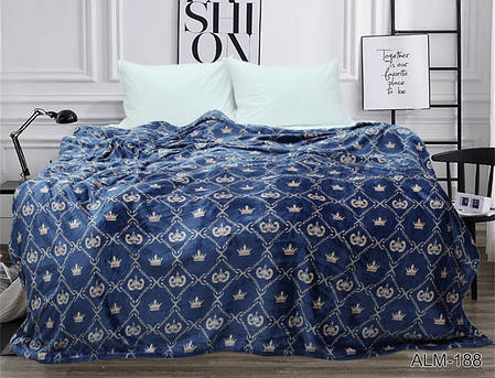 Плед покривало 200х220 велсофт Царський на ліжко, диван, фото 2