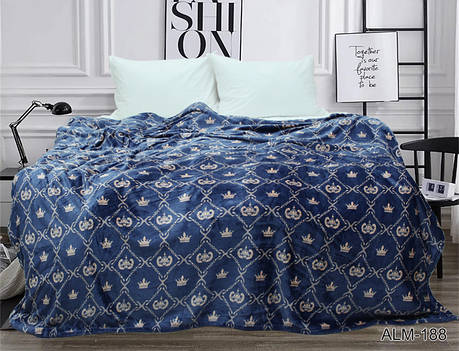 Плед покривало 160х220 велсофт Царський на ліжко, диван, фото 1