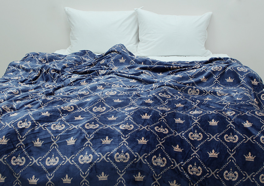 Плед покривало 200х220 велсофт Царський на ліжко, диван