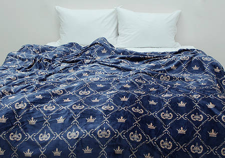 Плед покривало 160х220 велсофт Царський на ліжко, диван, фото 2