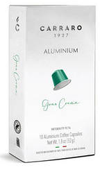 Nespresso капсули Carraro Gran Crema 9 (ALUMINIUM) кава в капсулах Неспресо Карраро