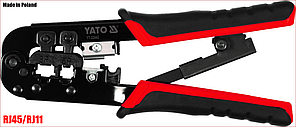 Кліщі для обтискання та зачищення дротів тип RJ45/RJ11 Yato YT-22442