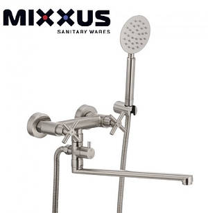 Змішувач для ванни з нержавійки Mixxus Dve 006 euro