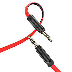 Кабель AUX-AUX HOCO AUX audio cable UPA16 |2M| Чорно-червоний