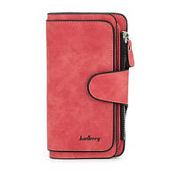 Жіночий гаманець портмоне клатч Baellerry Forever Large N2345 замшевий (світло-сірий) Светло-красный