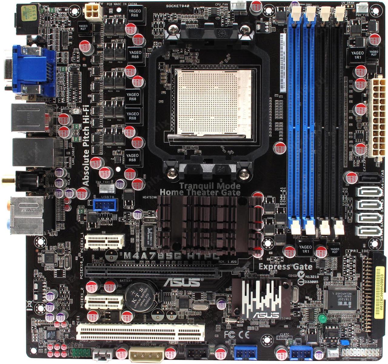Материнська плата Asus M4A785G-HTPC AM2+/AM3 (HDMI DVI VGA) ATI Radeon HD 4200 (б/у) +планка