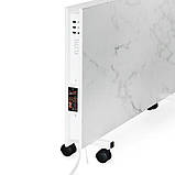 Подвійний керамічний обігрівач c програматором Flyme 800PW білий мармур, фото 9
