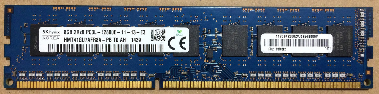 8GB DDR3L 1600MHz Hynix PC3L 12800E 2Rx8 RAM Оперативна пам'ять DDR3