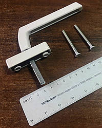 Ручка Гриф вузька для металопластикових вікон і дверей одностороння біла