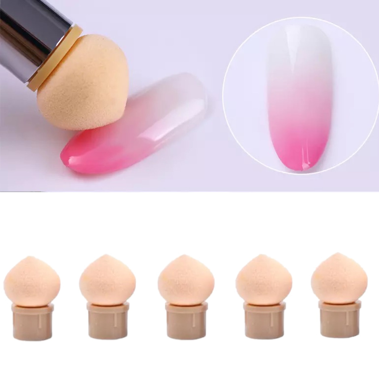 Набір змінних спонжиків для аеропуфінгу, 5 шт./уп., фото 1