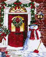 Картини за номерами "Сніговик" Artissimo полотно на підрамнику 50x60 см PNX2730