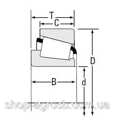 Подшипник TIMKEN JM822049/JM822010 274842+274843, L33732, L33737, RE293316, JD9069, JD9127 - фото 2 - id-p430225678