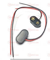 01-15-044. Гніздо тримач крони 9V, з проводами 15см, Daier, DCK4