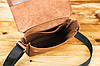 Шкіряна чоловіча сумка Tomas light, натуральна  шкіра італійський краст, колір коричневий, фото 2