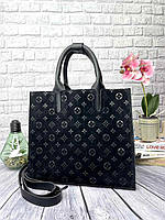 Жіноча стильна сумка чорна, сумки еко шкіра, сумка замша, сумка на ремені, повсякденна сумка, сумка на плече