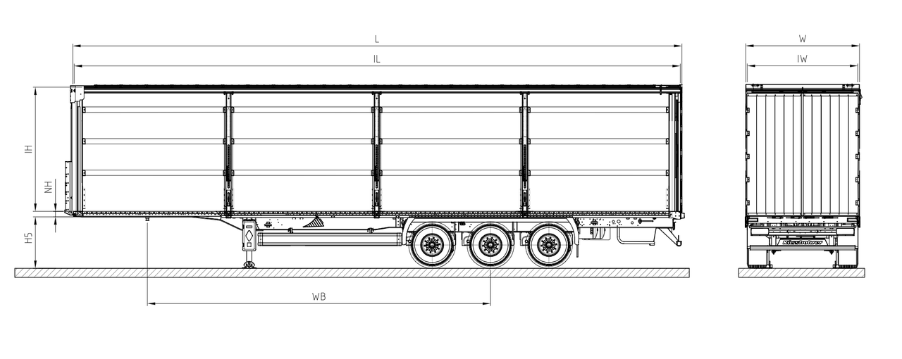 Стандартный шторный полуприцеп Kaessbohrer K.SCX X / 125 - 12 / 27 RU_M - фото 1 - id-p1504148281