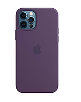 Чехол силиконовый Silicone Case для Apple iPhone 12/12 Pro MagSafe OEM Original 1:1 (Amethyst) Фиолетовый