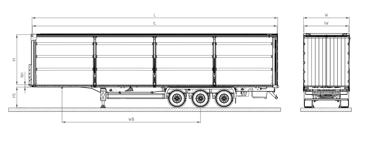 Стандартный шторный полуприцеп Kaessbohrer K.SCX X / 125 - 12 / 27 RU_I - фото 1 - id-p1504157167