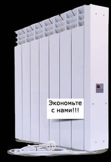 Електричний радіатор ЕРА-ЕКО 4 секції, Італія (390 Вт — 8 м2 обігріву), фото 2