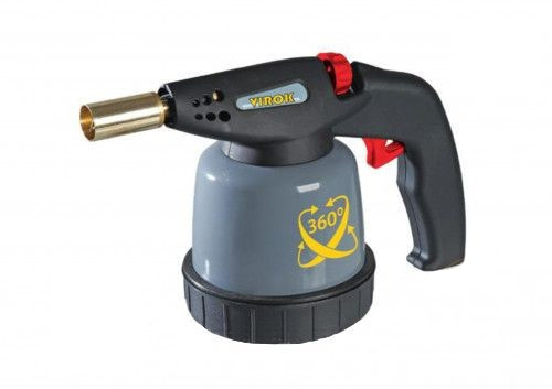 Газова паяльна лампа з п'єзопідпалом 360º VIROK 44V143, фото 1