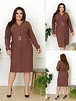 Элегантное женское платье, ткань "Стрейч-коттон" 48, 50, 52, 54 размер 48 50