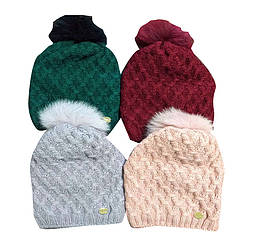 Шапка жіноча тепла зимова, фліс Unika (розмір 54-58)