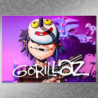 Плакат А3 Рок Gorillaz