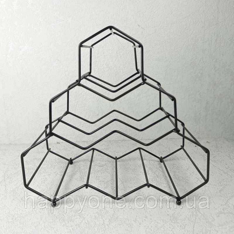 Підставка для пляшок Triangle 30х14х27, чорний