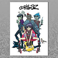 Плакат А3 Рок Gorillaz 008