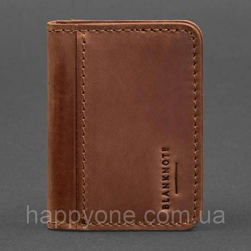 Шкіряна обкладинка для прав або id-паспорта 4.0 (світло-коричнева) шкіра Crazy Horse, фото 1