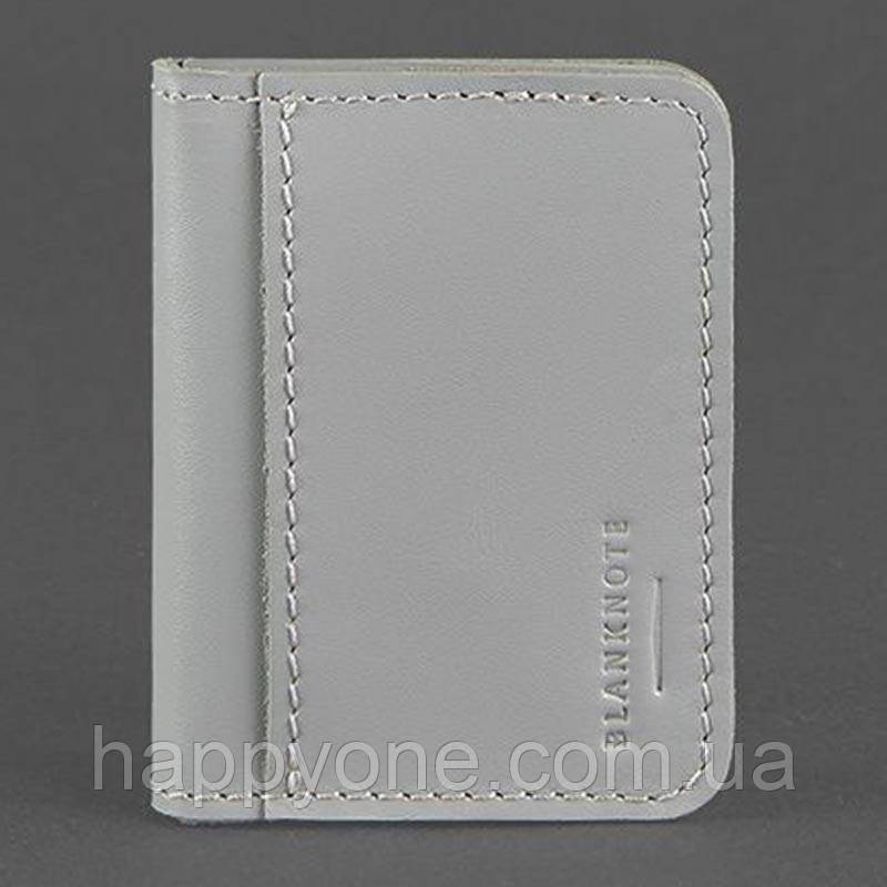 Шкіряна обкладинка для прав або id-паспорта 4.0 (сіра), фото 1