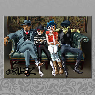Плакат А3 Рок Gorillaz 011