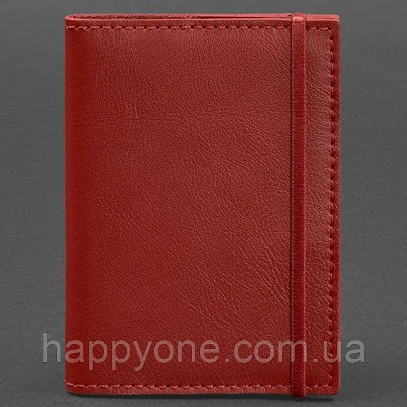 Обкладинка для паспорта з шкіри 1.0 (червона), фото 1