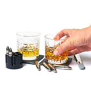 Набір для віскі (2 склянки, кулі для віскі 6 шт, щипці, багаття), фото 7