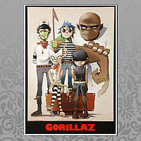Плакат А3 Рок Gorillaz 014