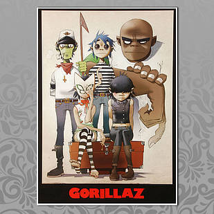 Плакат А3 Рок Gorillaz 014