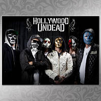 Плакат А3 Рок Hollywood Undead