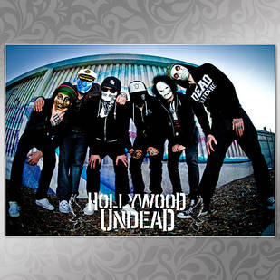 Плакат А3 Рок Hollywood Undead 02