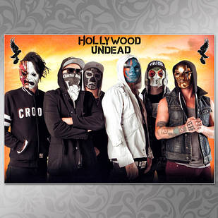 Плакат А3 Рок Hollywood Undead 06