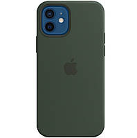 Силиконовый чехол-накладка Apple Silicone Case with MagSafe for iPhone 12/12 Pro, Cyprus Green (HC)