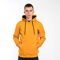 Чоловіче базове худі (кенгуру) з начосом, жовтого кольору. Розміри: S,M,L,XL,XXL.