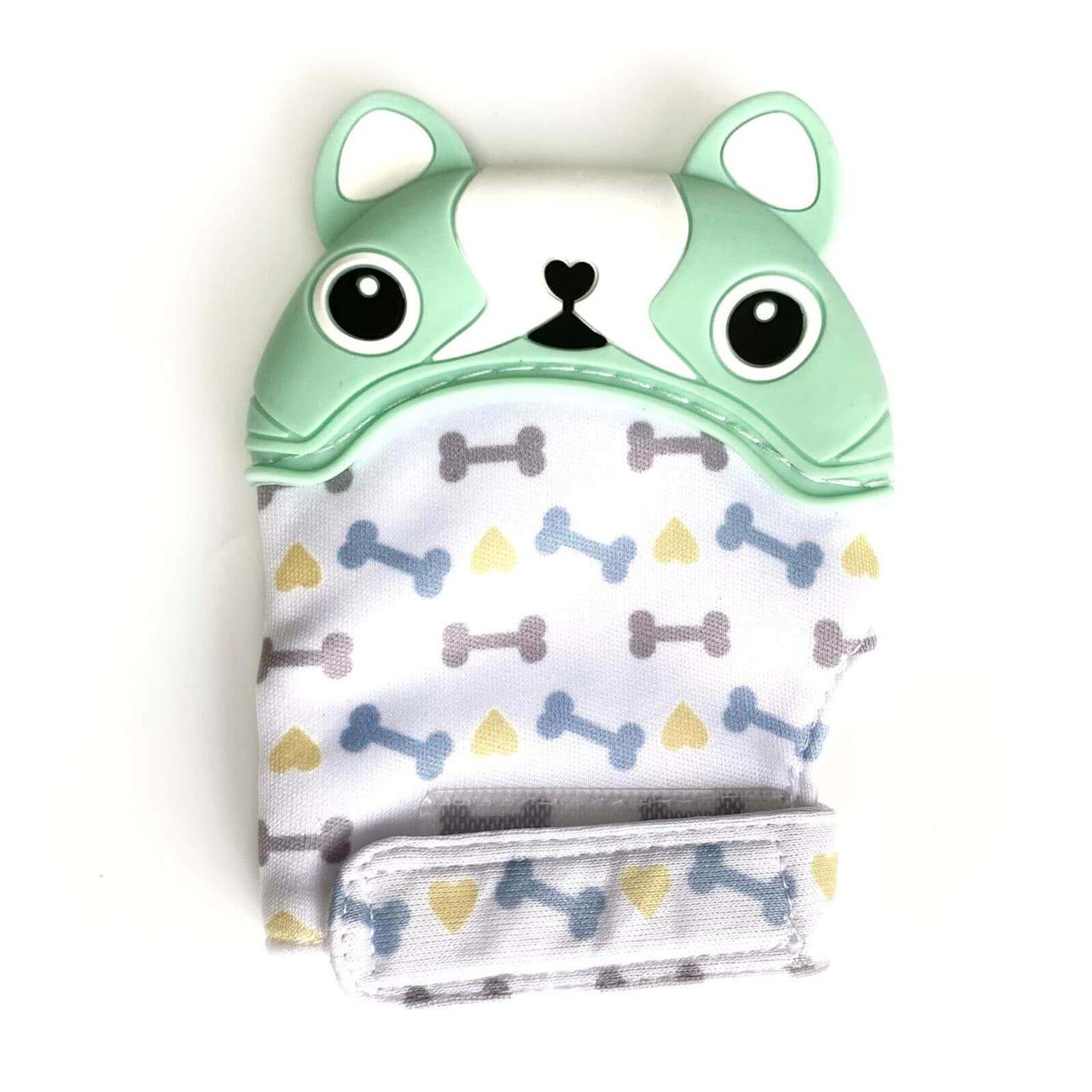 Рукавичка Бульдог ( м'ята) прорізувач для зубів, фото 1