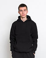 Чоловіче базове худі (кенгуру) з начосом, чорного кольору. Розміри: S,M,L,XL,XXL.