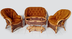 Плетені садові меблі з ротанга Cruzo Копакабана-Гіацинт комплект для відпочинку на терасу