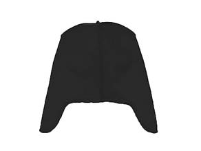 Підкладка для шапки з вушками, 42см, Чорна