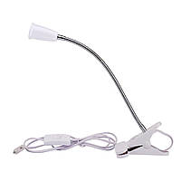 Подовжувач патрона Е27 з прищіпкою + вилка  довжина 30 см