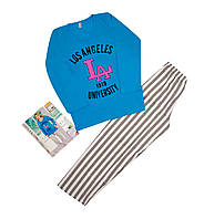Комплект демисезонный женской домашней одежды, (футболка длинный рукав+штаны), Miss Victoria (размер 3XL)